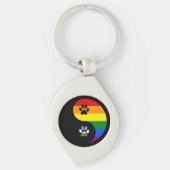 Ying Yang Genderqueer Metal Keychain (Voorkant)