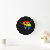Ying Yang Genderqueer Wall Clock Ronde Klok (Huis)