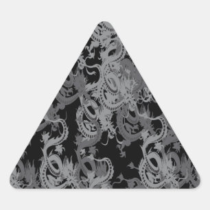 Ying Yang Gray Dragons Sticker
