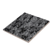 Ying Yang Gray Dragons Tegeltje (Zijkant)