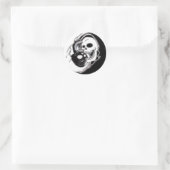 Ying Yang Grim Reaper Ronde Sticker (Tas)