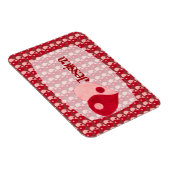 Ying Yang Heart (rood/roze) Magneet (Rechterzijde)