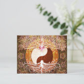 Ying Yang Heart Tree of Life Briefkaart (Staand voorkant)