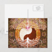 Ying Yang Heart Tree of Life Briefkaart (Voorkant / Achterkant)