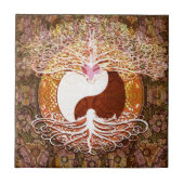 Ying Yang Heart Tree of Life Tegeltje (Voorkant)