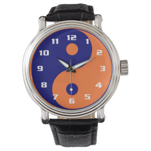 Ying Yang in Vibrant Colors Horloge