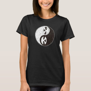 Ying Yang Japanse Balans Mute Sleuf Sleuf T-shirt