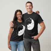 Ying Yang Katten Kat T-shirt (Unisex)