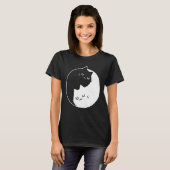 Ying Yang Katten Kat T-Shirt Tee (Voorkant volledig)