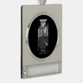 Ying Yang King Verzilverd Banner Ornament (Rechts)