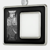 Ying Yang King Verzilverd Omlijst Ornament (Links)