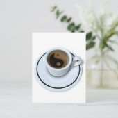 Ying Yang koffie Briefkaart (Staand voorkant)