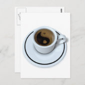Ying Yang koffie Briefkaart (Voorkant / Achterkant)