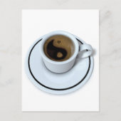 Ying Yang koffie Briefkaart (Voorkant)