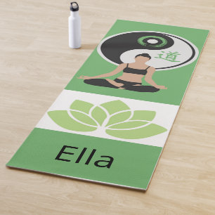 Ying Yang Lotus Afbeelding Persoonlijke Yoga Mat