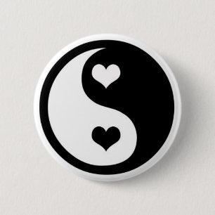 Ying Yang Love Ronde Button 5,7 Cm
