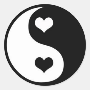 Ying-Yang Love Ronde Sticker