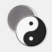 YING-YANG-magneet (rond) Magneet (Voorkant / Achterkant)