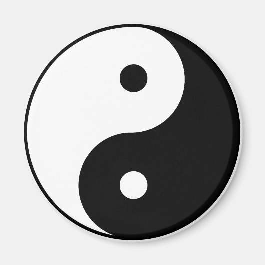 YING-YANG-magneet (rond) Magneet (Voorkant)