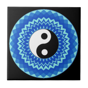 Ying yang mandala design (symbool yin en yang) tegeltje
