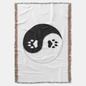Ying Yang Paw Print Deken (Voorkant Verticaal)