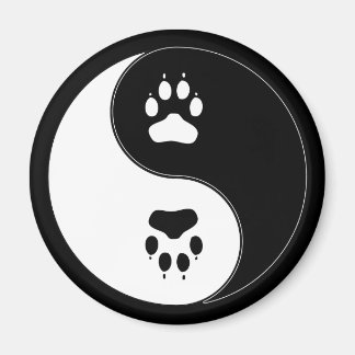 Ying Yang Paw Print Magneet