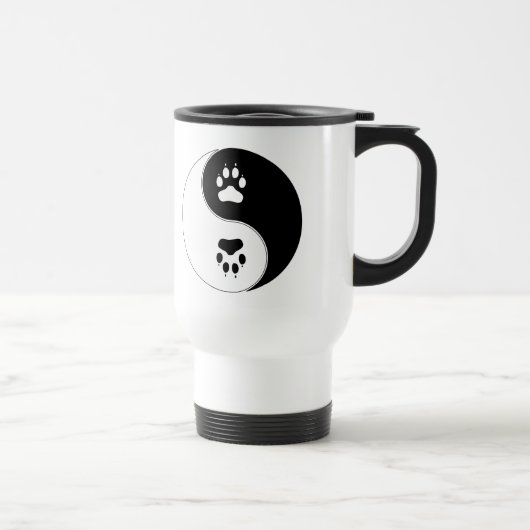 Ying Yang Paw Print Reisbeker (Rechts)