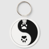 Ying Yang Paw Print Sleutelhanger (Voorkant)
