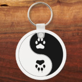 Ying Yang Paw Print Sleutelhanger (Voorkant)