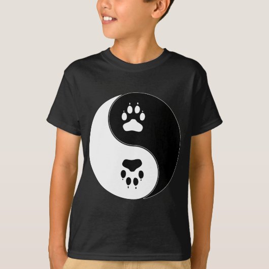 Ying Yang Paw Print T-shirt (Voorkant)