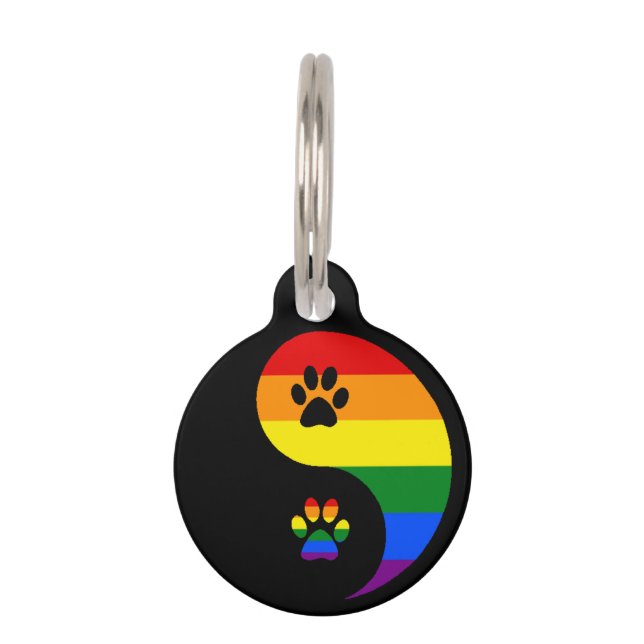 Ying Yang Pride Huisdierpenning (Voorkant)