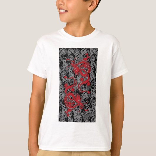 Ying Yang Red Dragons T-shirt (Voorkant)