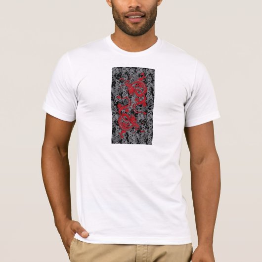 Ying Yang Red Dragons T-shirt (Voorkant)