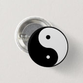 ying & Yang Ronde Button 3,2 Cm (Voorkant /achterkant)