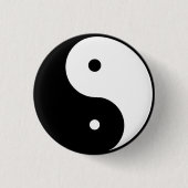 ying & Yang Ronde Button 3,2 Cm (Voorkant)