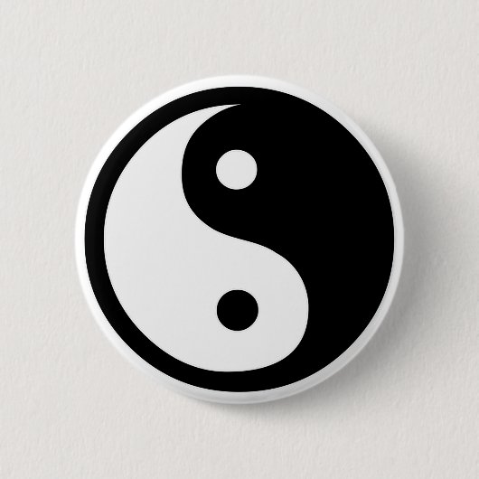 Ying Yang Ronde Button 5,7 Cm (Voorkant)
