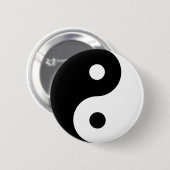 Ying Yang Ronde Button 5,7 Cm (Voorkant /achterkant)