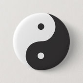 Ying Yang Ronde Button 5,7 Cm (Voorkant)