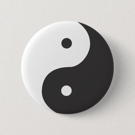 Ying Yang Ronde Button 5,7 Cm (Voorkant)