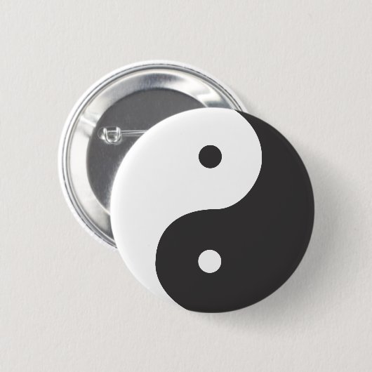 Ying Yang Ronde Button 5,7 Cm (Voorkant /achterkant)