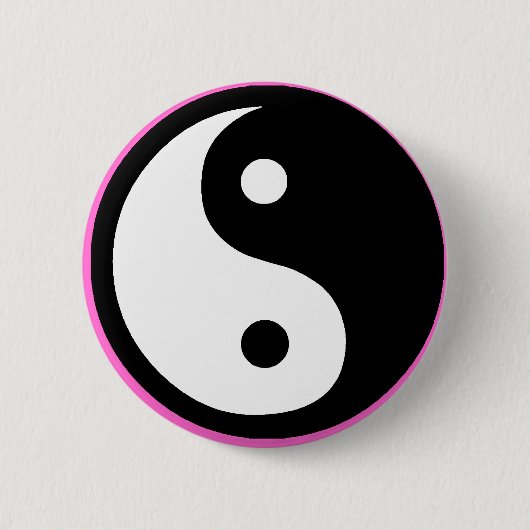 ying yang ronde button 5,7 cm (Voorkant)