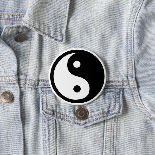Ying Yang Ronde Button 7,6 Cm (In situ)