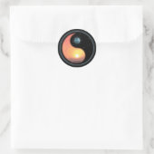 Ying Yang Sunset Ronde Sticker (Tas)