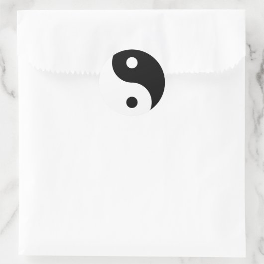 Ying Yang Symbol Ronde Sticker (Tas)