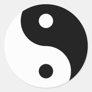Ying Yang Symbol Ronde Sticker