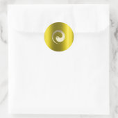 Ying Yang Symbool Balans Geel Goud Pace Spiritueel Ronde Sticker (Tas)