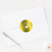 Ying Yang Symbool Balans Geel Goud Pace Spiritueel Ronde Sticker (Envelop)