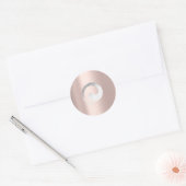 Ying Yang Symbool Balans Roos Grijs Pace Spirituee Ronde Sticker (Envelop)
