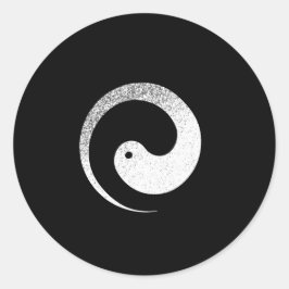 Ying Yang Symbool Balans Zwart Grijs Pace Spiritue Ronde Sticker