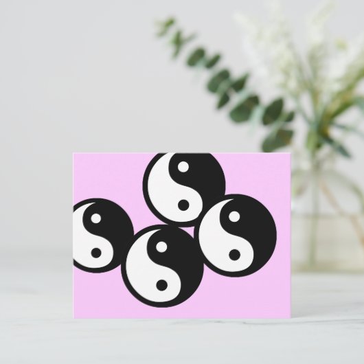 Ying yang-symbool briefkaart (Staand voorkant)